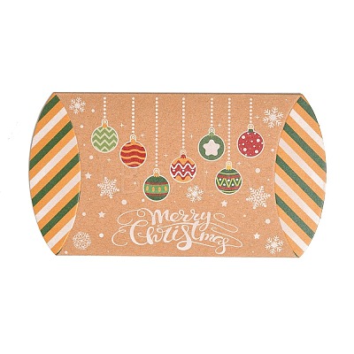 Christmas Theme Cardboard Candy Pillow Boxes CON-G017-02J-1