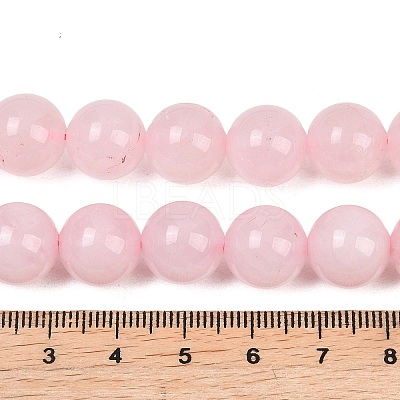 Round Natural Rose Quartz Gemstone Bead Strands G-J333-02-12mm-1