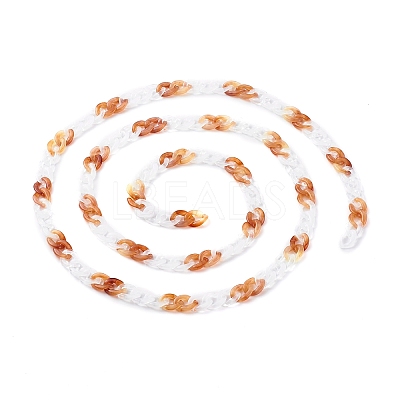 Handmade Acrylic Curb Chains AJEW-JB00943-01-1