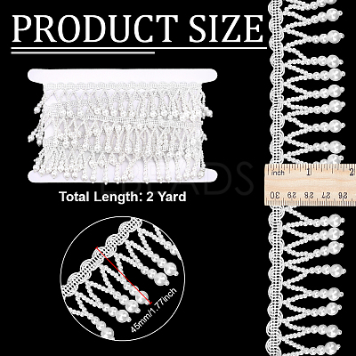 2Yards Plastic and Polyester Beaded Trim OCOR-ME0001-63-1