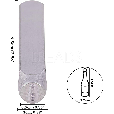 Iron Metal Stamps AJEW-BC0005-56F-1
