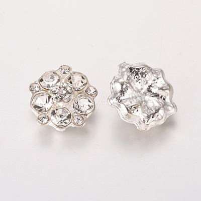Alloy Rhinestone Cabochons RGLA-WH0004-31-1