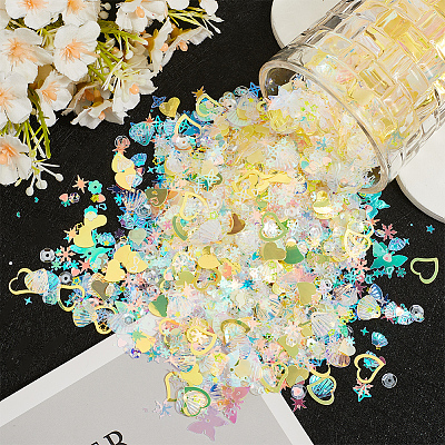 100G Plastic Sequins Beads PVC-CP0001-01A-1