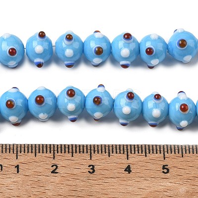 Handmade Bumpy Lampwork Beads Strands LA-CBA05D6-01-1