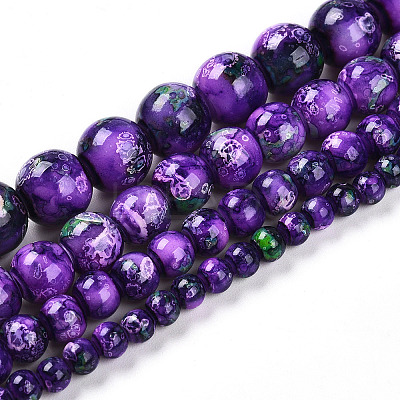 Baking Paint Glass Beads X1-DGLA-N003-8mm-A07-1