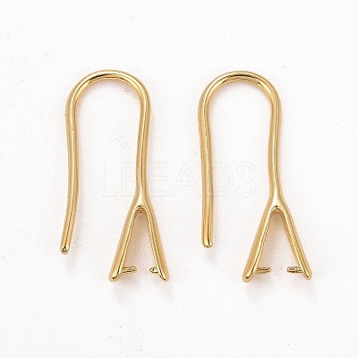 Rack Plating Eco-friendly Brass Earring Hooks X-KK-D075-14G-RS-1