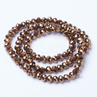 Electroplate Transparent Glass Beads Strands EGLA-A034-T4mm-UA04-1