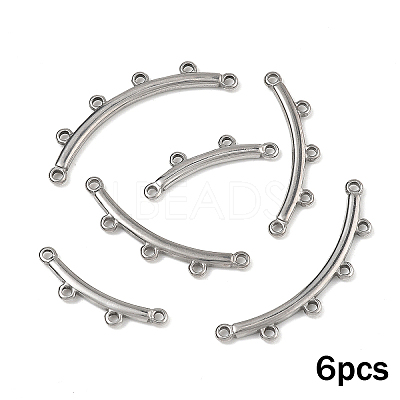 6Pcs 3 Styles Boho Style 304 Stainless Steel Chandelier Component Links STAS-YW0003-63P-1