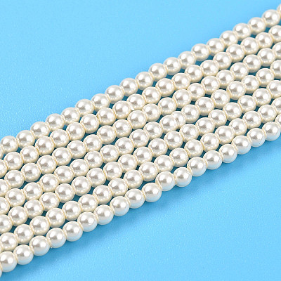 Baking Paint Pearlized Glass Pearl Bead Strands HY-N002-2mm-A11-1