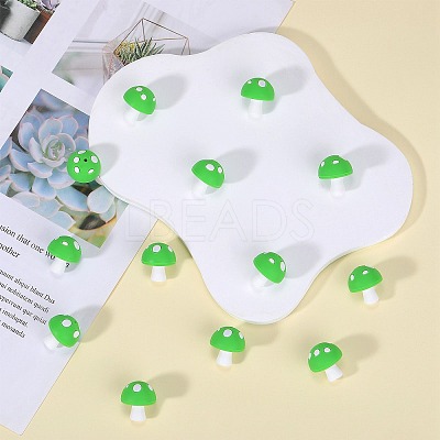 20Pcs Mushroom Silicone Focal Beads JX901F-1