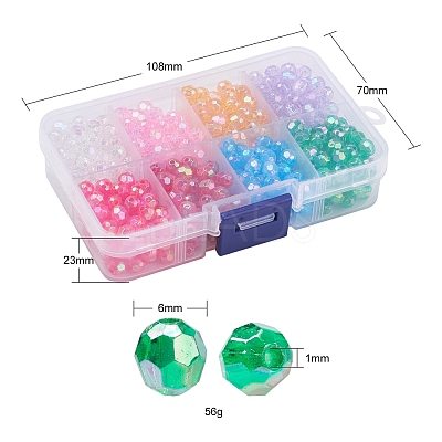 Eco-Friendly Transparent Acrylic Beads TACR-YW0001-50-1