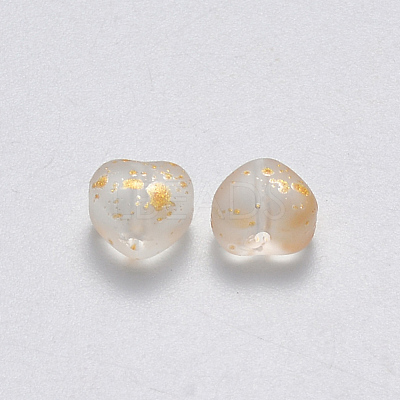 Transparent Spray Painted Glass Beads GLAA-R211-02-E01-1