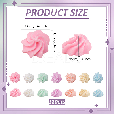 120Pcs Resin Cabochons MRMJ-GA0001-30-1