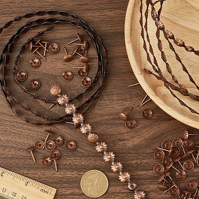 5Bags Flower Iron Decoration Strip FIND-GF0008-41A-R-1