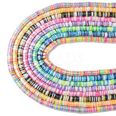 8 Strands 8 Colors Handmade Polymer Clay Beads CLAY-CJ0001-93-1