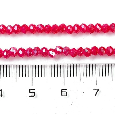 Baking Electroplate Glass Beads Strands X-DGLA-A039-J4mm-B21-1