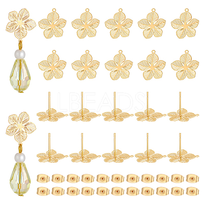 20Pcs Brass Stud Earring Findings KK-UN0006-23-1