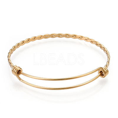 Ion Plating(IP) Adjustable 304 Stainless Steel Expandable Bangle Making STAS-I066-01A-G-1