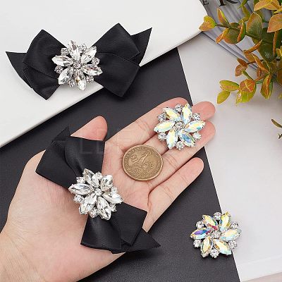 4Pcs 2 Style Glass Rhinestone Shoe Decorations FIND-NB0002-34A-1