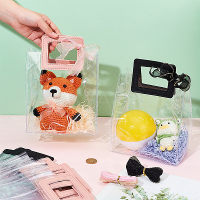 12Pcs 2 Colors PVC Plastic Gift Bags ABAG-NB0002-07-1