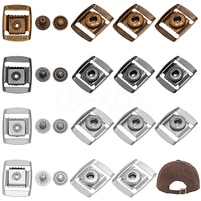 40Pcs 4 Colors Stainless Steel Snap Buttons FIND-WR0012-64-1