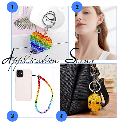 AHADERMAKER® 20 Strands 20 Colors Glass Beads Strands EGLA-GA0001-05-1