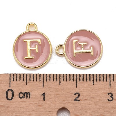 Golden Plated Alloy Enamel Charms X-ENAM-S118-07F-1