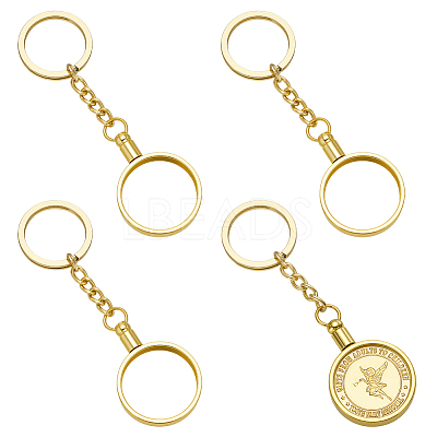 4Pcs Alloy Keychain Clasps KEYC-FG0001-17G-1