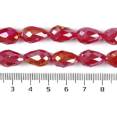 Opaque Solid Color Electroplate Glass Beads Strands LS-EGLA-N013-P6mm-B07-1
