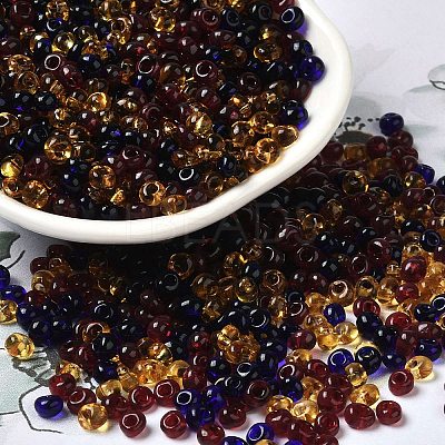 Transparent Colours Glass Seed Beads X1-SEED-P006-02A-10-1
