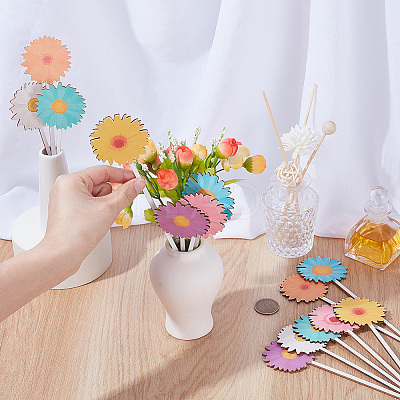 14Pcs Wooden Picks for Vase Decorations AJEW-SP0004-71A-1