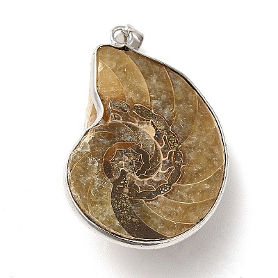 Snail Fossil Pendants G-D051-1-1