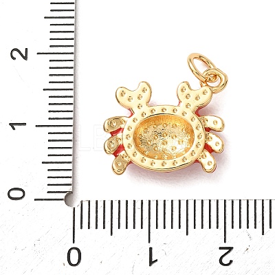 Brass with Enamel Pendants KK-CBA2F11-08A-G01-1