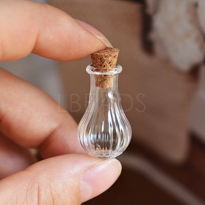 Clear Glass Cork Bottles Ornament PW-WG89753-02-1