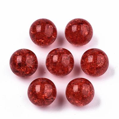 Transparent Crackle Acrylic Round Beads Strands CCG-R002-12mm-02-1