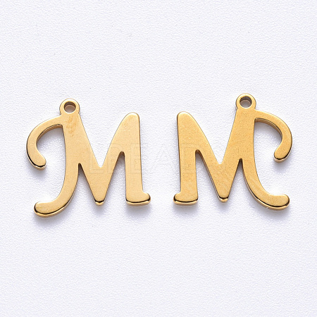 PVD Vacuum Plating 201 Stainless Steel Charms STAS-R105-M-G-1