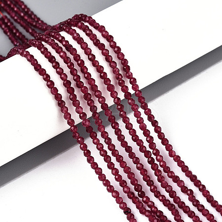 Dyed Natural Ruby Beads Strands G-T143-06-1