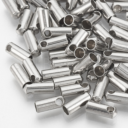 Tarnish Resistant 201 Stainless Steel Cord Ends X-STAS-S028-42-1