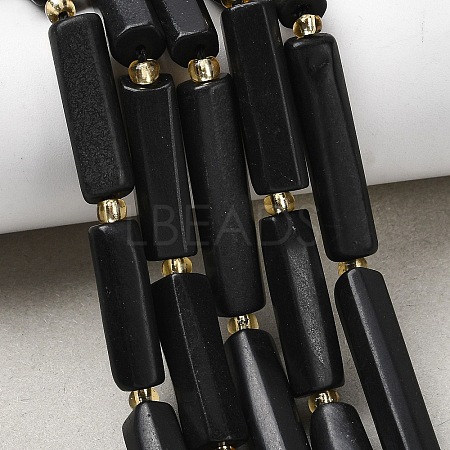 Natural Shungite Beads Strands G-D353-A10-1