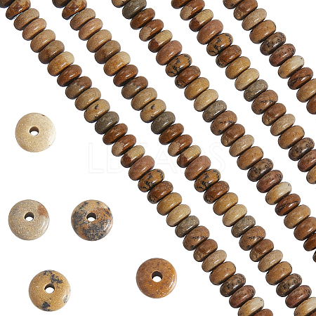 200Pcs Natural Picture Jasper Beads G-PA0001-01-1