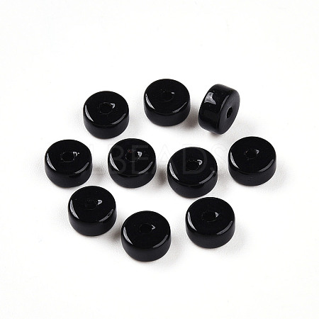 Opaque Solid Color Glass Beads GLAA-N007-6x3mm-A01-1