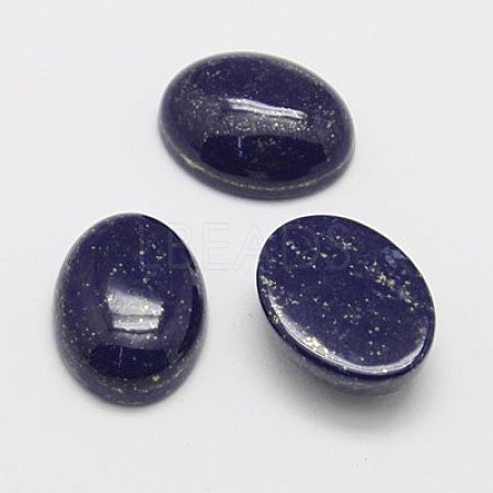 Natural Lapis Lazuli Cabochons G-G432-03-10x12mm-1