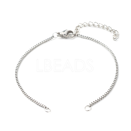 Tarnish Resistant 316 Surgical Stainless Steel Box Chains Bracelet Making AJEW-JB01065-1