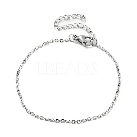 304 Stianless Steel Cable Chain Bracelet Making STAS-CJ0001-134P-1