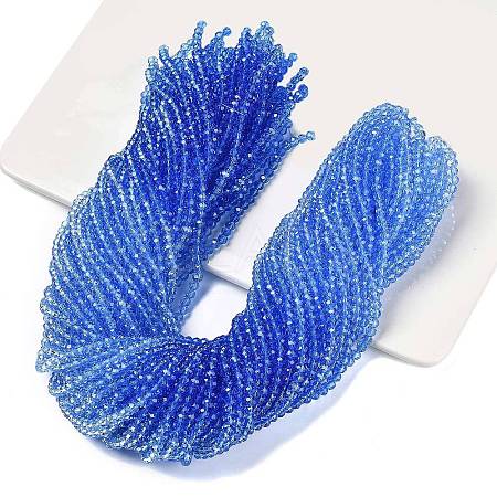 Transparent Painted Glass Beads Strands X1-DGLA-A034-T3mm-A01-1
