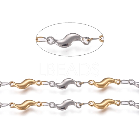 304 Stainless Steel Scalloped Bar Chain STAS-D233-22GP-1