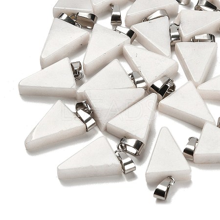 Natural White Jade Pendants G-B127-04P-05-1
