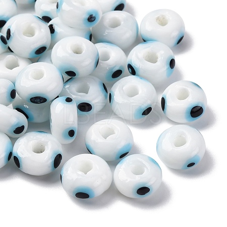 Handmade Evil Eye Lampwork Beads LAMP-F021-01-09-1