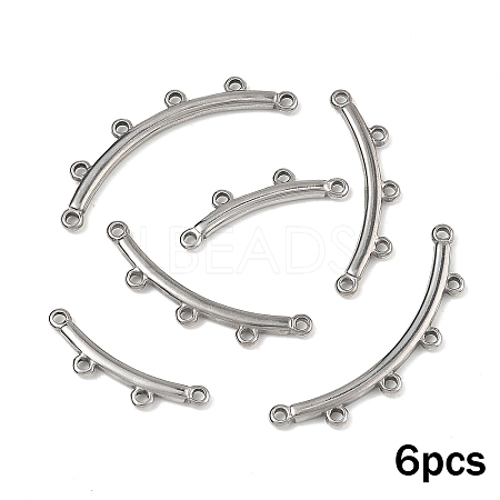 6Pcs 3 Styles Boho Style 304 Stainless Steel Chandelier Component Links STAS-YW0003-63P-1