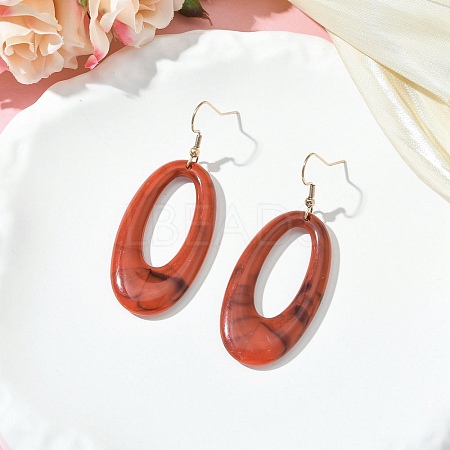 Acrylic Dangle Earrings EJEW-JE06295-1